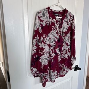 Karl Lagerfield, long sleeve, elegant V-neck blouse